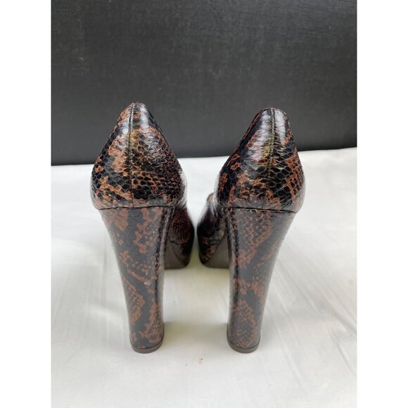 Michael Kors Women's Brown Genuine Snake Shoes/Heels 5.25" Size 7.5 SKU  4234 - Picture 5 of 7